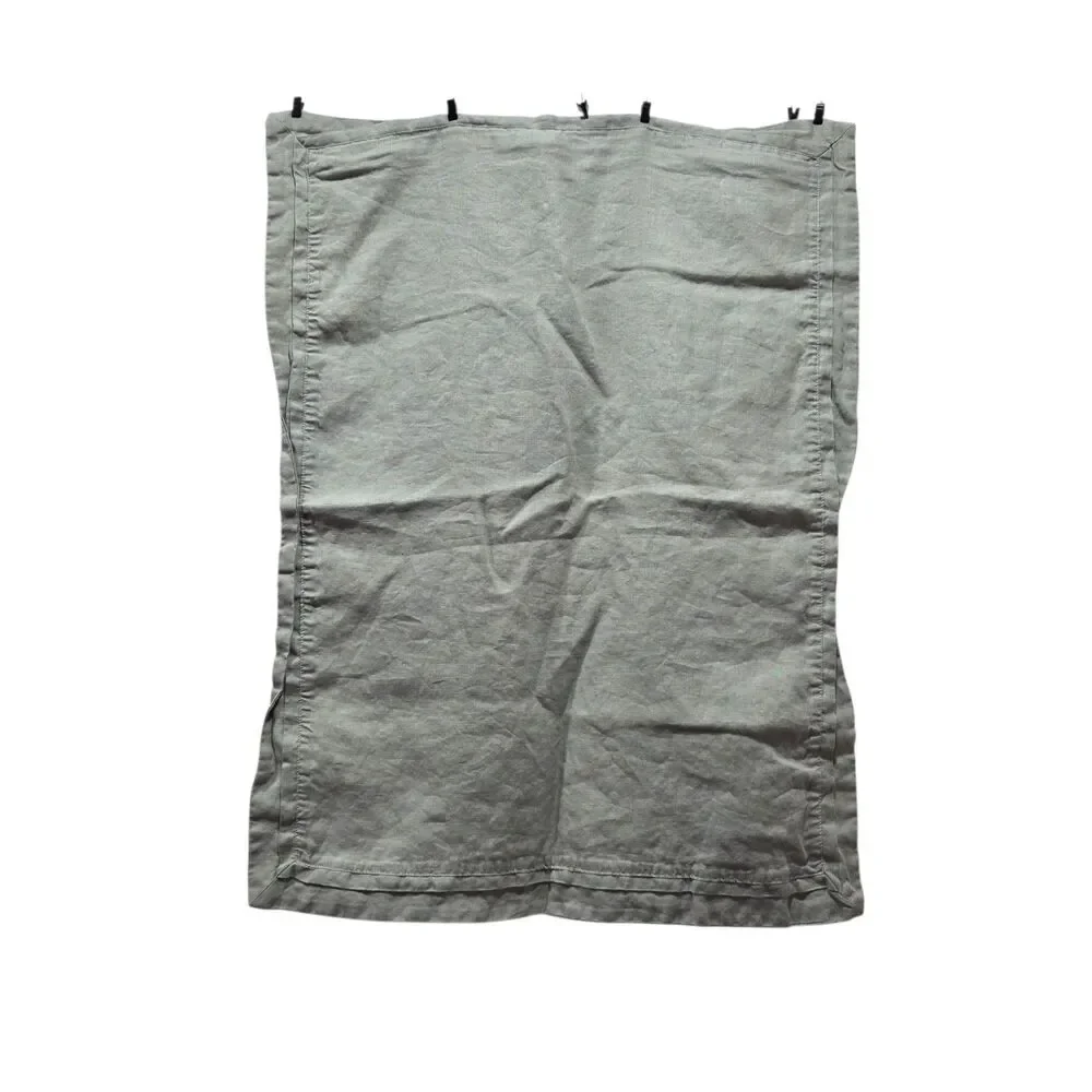 Fieldcrest 100% Linen Pillow Shams Set 2‎ Gray Queen Farmhouse Coastal